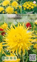 Далия кактус Yellow Happiness  жълта - 1бр.